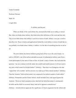 Jordyn Fernandez Professor Petersen Math 101 6 April 2016 To