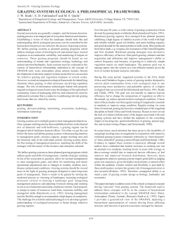 grazing systems ecology: a philosophical framework