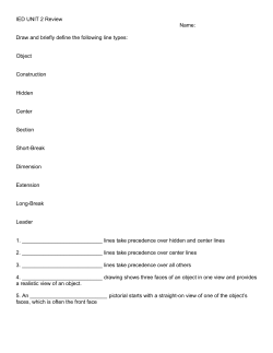 IED UNIT 2 Review Name: Draw and briefly define the following line