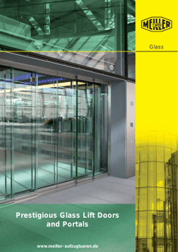 Prestigious Glass Lift Doors and Portals