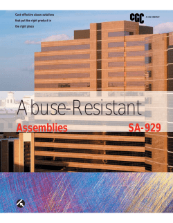 Abuse-Resistant Assemblies Brochure (English) - SA929