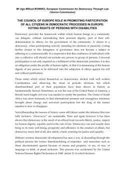 the council of europe role in promoting participation of all citizens in