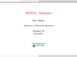 Introduction to Modal Analysis