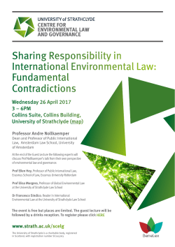 Flyer for Andre Nollkaemper`s Guestlecture