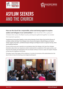Asylum seekers And the church