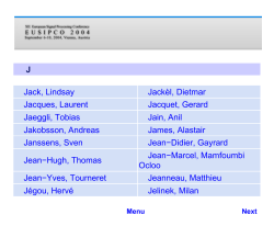 J Jack, Lindsay Jack&egrave;l, Dietmar Jacques, Laurent Jacquet, Gerard