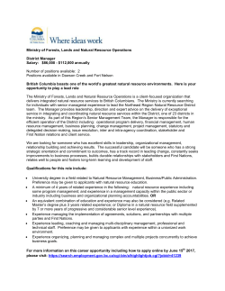 Ministry of Forests, Lands and Natural Resource Operations District