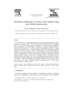 Screening experiments of ecstasy street samples using near infrared