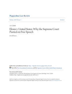 Punted on Free Speech - Pepperdine Digital Commons