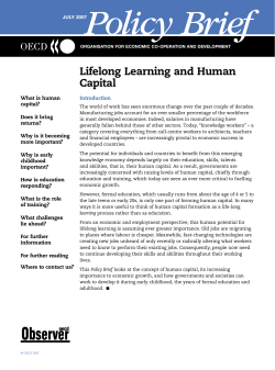 Lifelong Learning and Human Capital