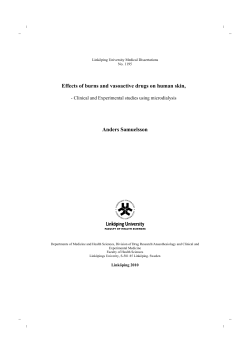 Effects of burns and vasoactive drugs on human skin
