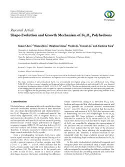 Shape-Evolution and Growth Mechanism of Fe3O4 Polyhedrons