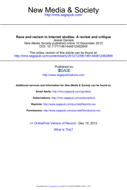 Race and racism in Internet
