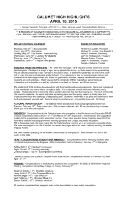 April 2015 - Public Schools of Calumet