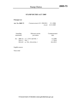 2005-73 - Laws of Gibraltar