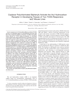 Coplanar Polychlorinated Biphenyls Activate the
