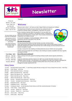 Newsletter - Stables Kindergarten