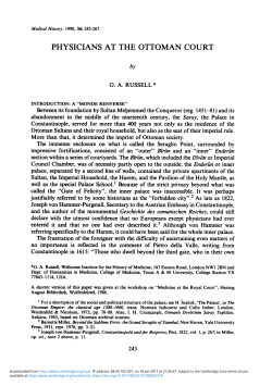 physicians atthe ottoman court