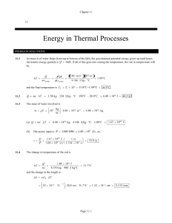 Energy in Thermal Processes