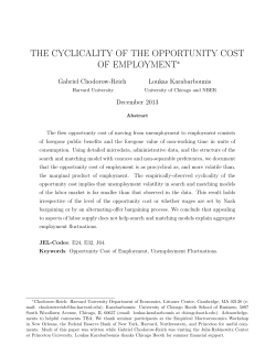 The Cyclicality of the Opportunity Cost of Employment