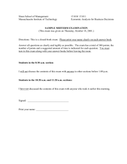 SAMPLE MIDTERM EXAMINATION