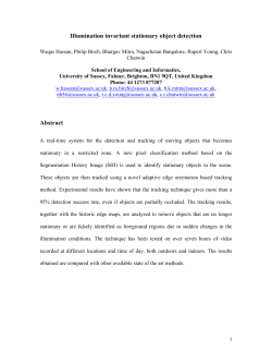 Illumination invariant stationary object detection