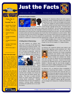 Just the Facts Bulletin 02 20 2015