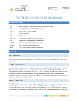 portfolio manager glossary - Port of San Diego Green Business