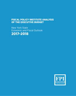 budget briefing book - Fiscal Policy Institute