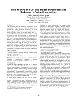 Mind Your Ps and Qs: The Impact of Politeness and Rudeness in