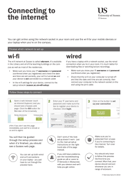 Connecting to the internet