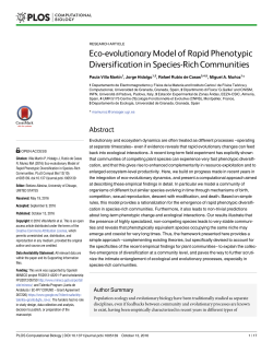 Eco-evolutionary Model of Rapid Phenotypic