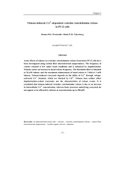 dependent vesicular catecholamine release in PC12 cells
