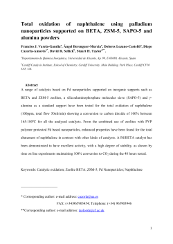 Total oxidation of naphthalene using palladium nanoparticles