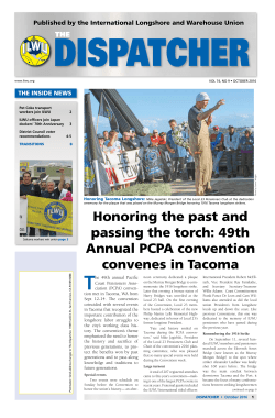 October 2016 - International Longshore and Warehouse Union