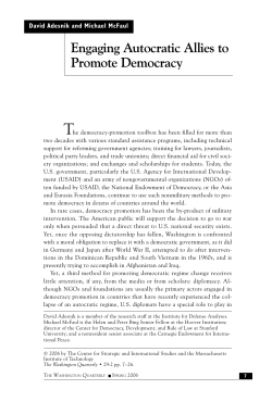 Engaging Autocratic Allies to Promote Democracy
