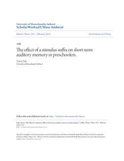The effect of a stimulus suffix on short
