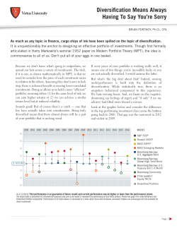 Diversification Means Always Having To Say You`re Sorry