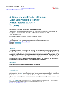 A Biomechanical Model of Human Lung Deformation Utilizing