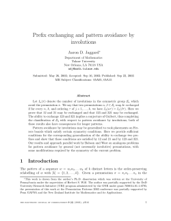 Prefix exchanging and pattern avoidance by involutions