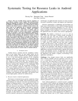 Systematic Testing for Resource Leaks in Android Applications