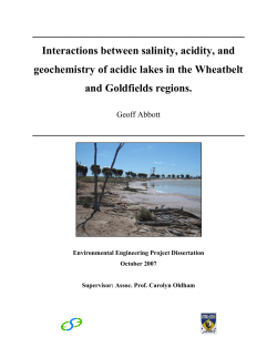 Interactions between salinity, acidity, and geochemistry of
