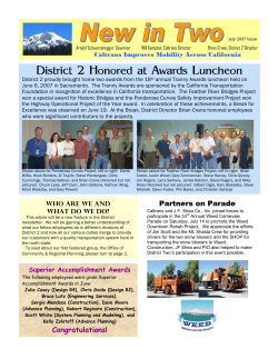 Caltrans District 2 Newsletter