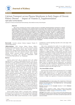 Calcium Transport across Plasma Membrane in Early Stages of
