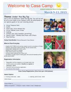 Casa March Break Camps program and registration
