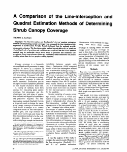 A Comparison of the Line-interception and Quadrat Estimation