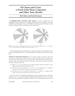 Of Cheese and Crust: A Proof of the Pizza Conjecture and Other
