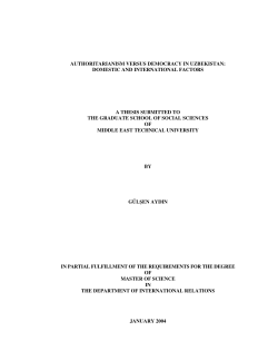 authoritarianism versus democracy in uzbekistan