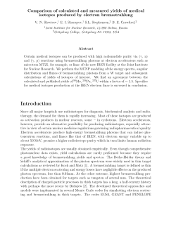 Comparison of calculated and measured yields of medical isotopes