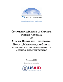 Comparative Analysis of Criminal Defense Advocacy in Albania